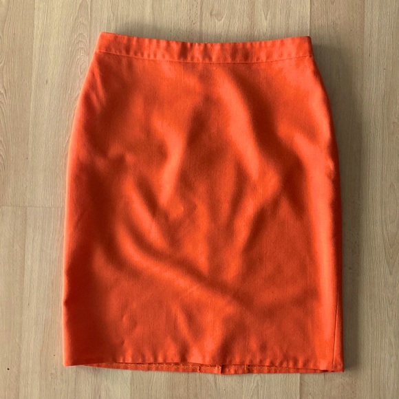 Vintage orange pencil skirt size 6 - Picture 6 of 10